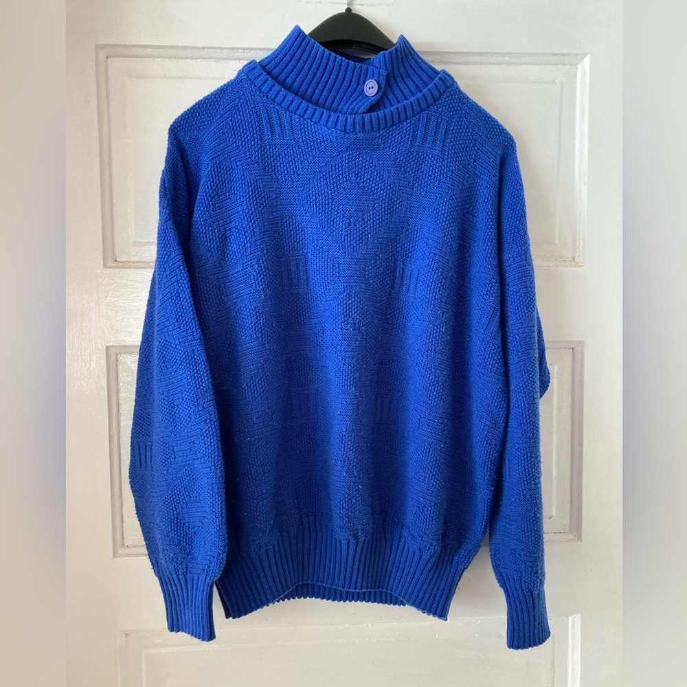 Blue Vintage Turtleneck Sweater